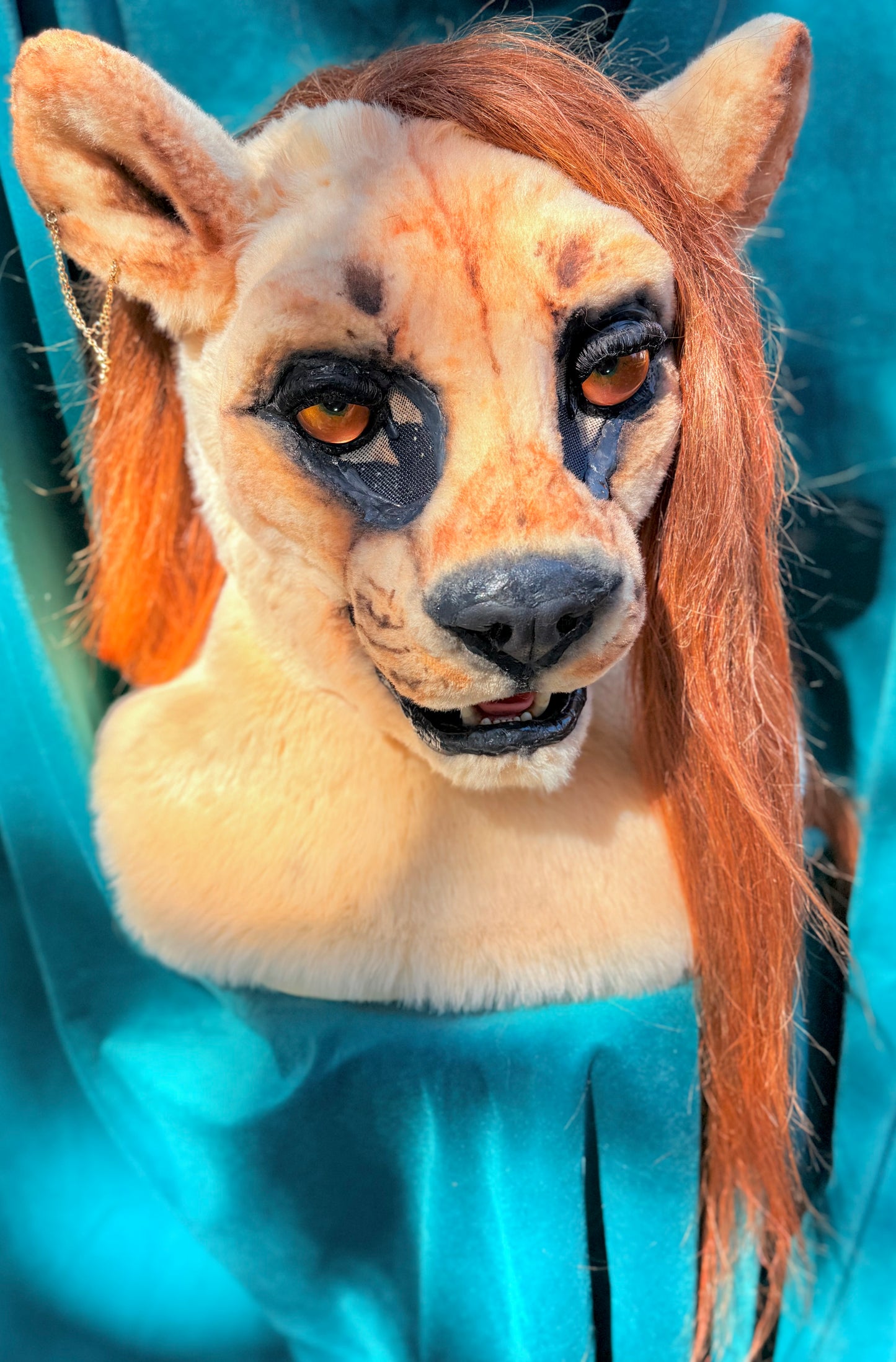 Realistic Fantasy Lady Lioness Costume/Fursuit Partial - includes Head, Paws, and Tail
