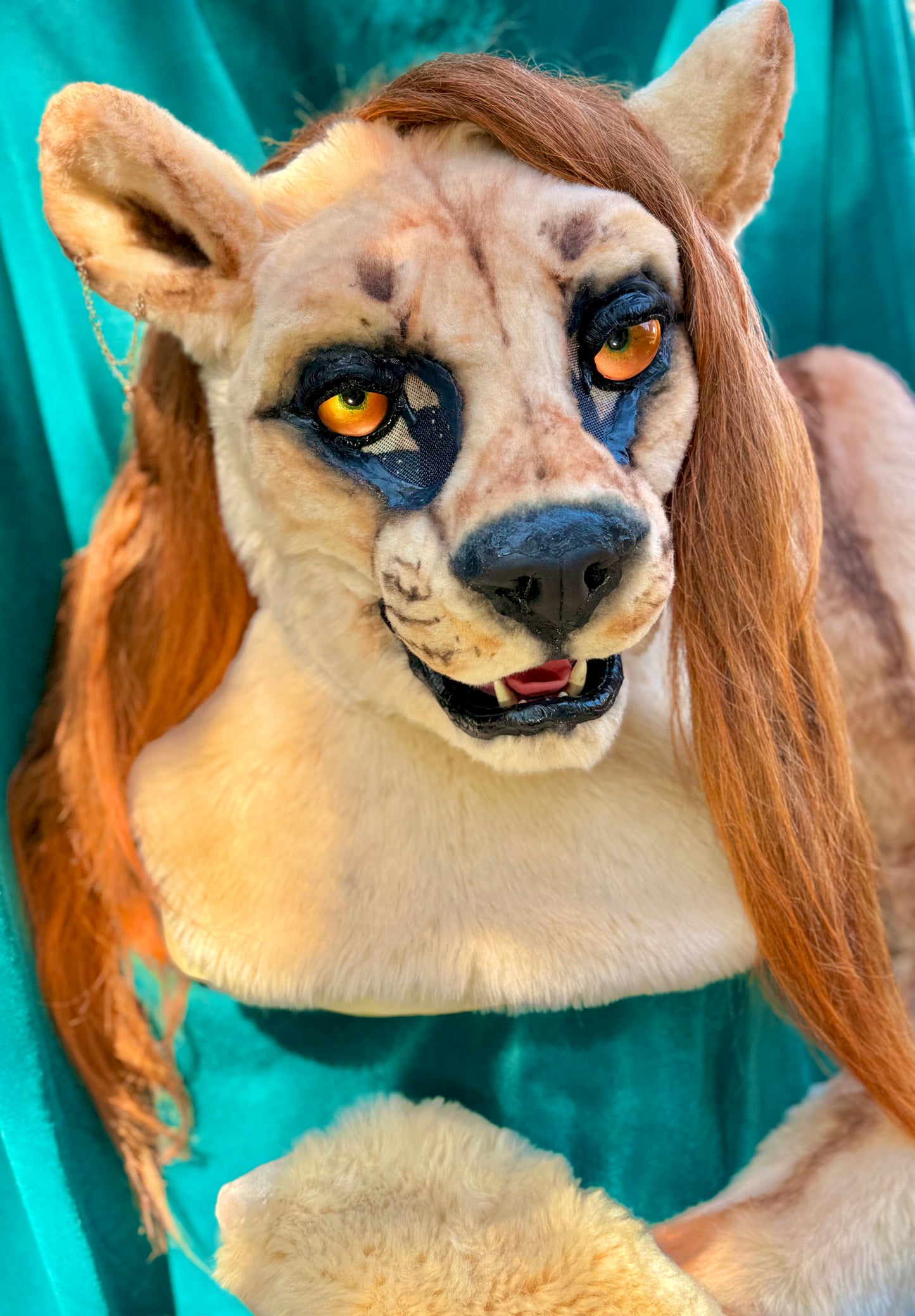 Realistic Fantasy Lady Lioness Costume/Fursuit Partial - includes Head, Paws, and Tail