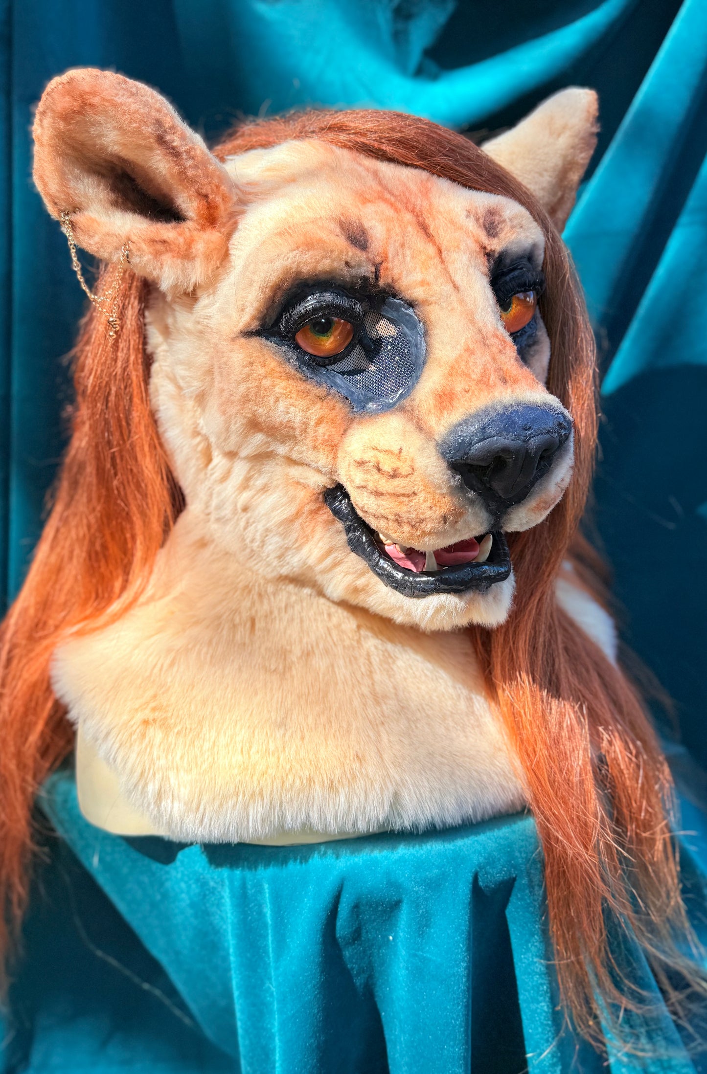 Realistic Fantasy Lady Lioness Costume/Fursuit Partial - includes Head, Paws, and Tail