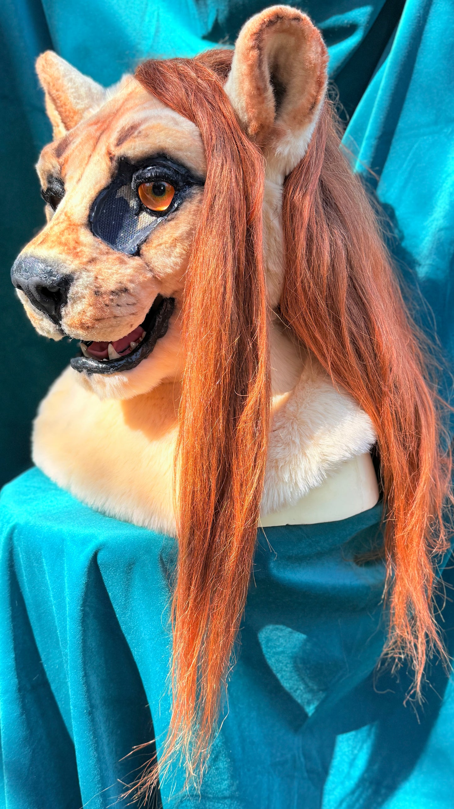 Realistic Fantasy Lady Lioness Costume/Fursuit Partial - includes Head, Paws, and Tail
